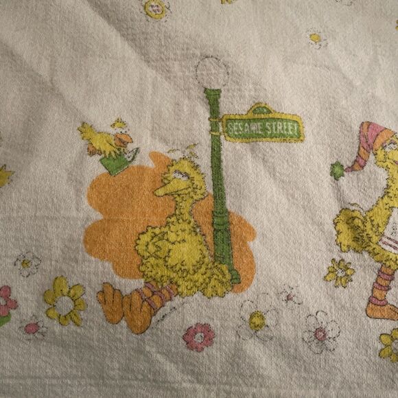Sesame Street Big Bird Vintage Baby Toddler Receiving Crib Blanket 31x26 in - Picture 5 of 7